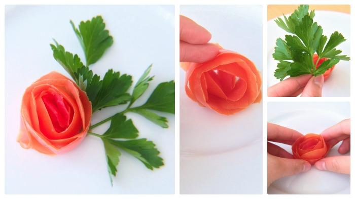 Cách trang trí món ăn bằng cà chua và cách bày với dưa hấu cực đẹp